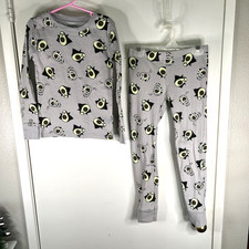 Old Navy Child unisex  Size M 8 Pajama Set Halloween Avocado Monsters