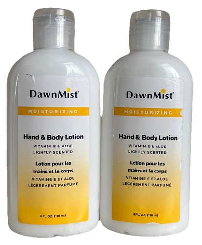 DawnMist Moisturizing Hand Body Lotion 4 oz Each Vitamin E Lot of 2 - 第 1/2 張圖片