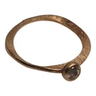 JCM 925 Silver Italy Hammered Bezel Set Stone Ring Size 10 2.17g Vintage Classic