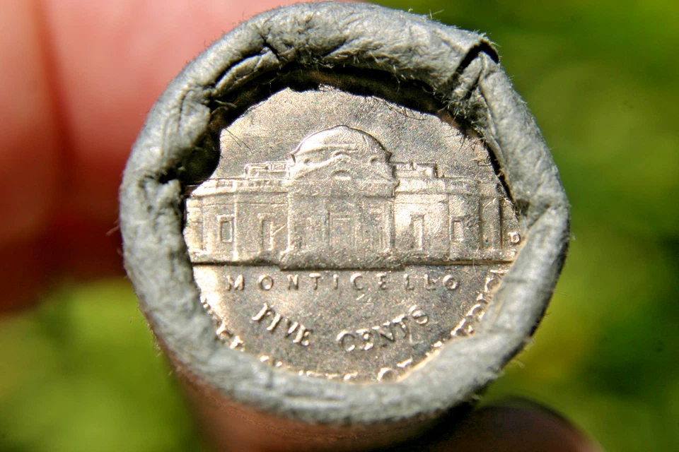 1963 D JEFFERSON NICKEL ORIGINAL BANK WRAP ROLL Federal Reserve OBW 5 CENTS ROLL - Image 3 of 4