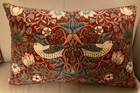 Rectangle velvet cushion Morris & Co Strawberry thief design virtually new