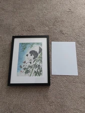 Ikea Panda In Snow Framed Print
