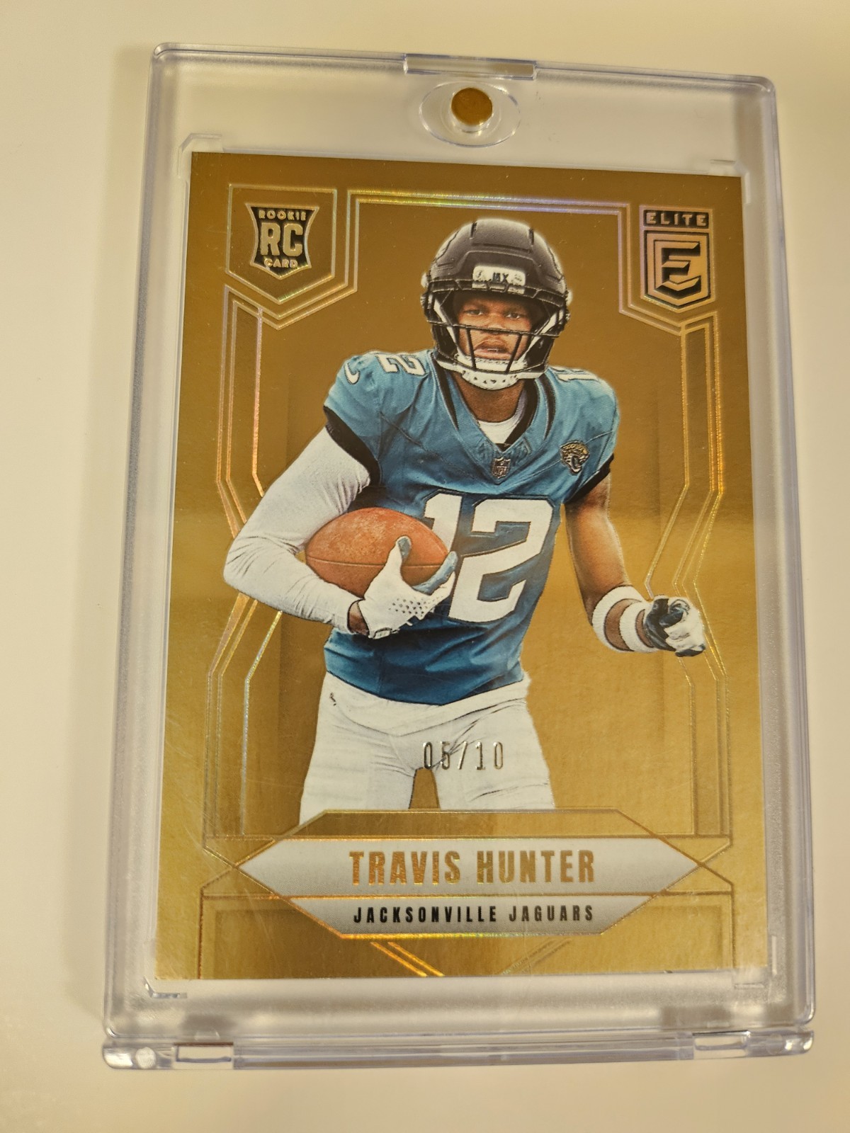 2025 Donruss Elite Football Travis Hunter RC  05/10  Gold #114 Jaguars