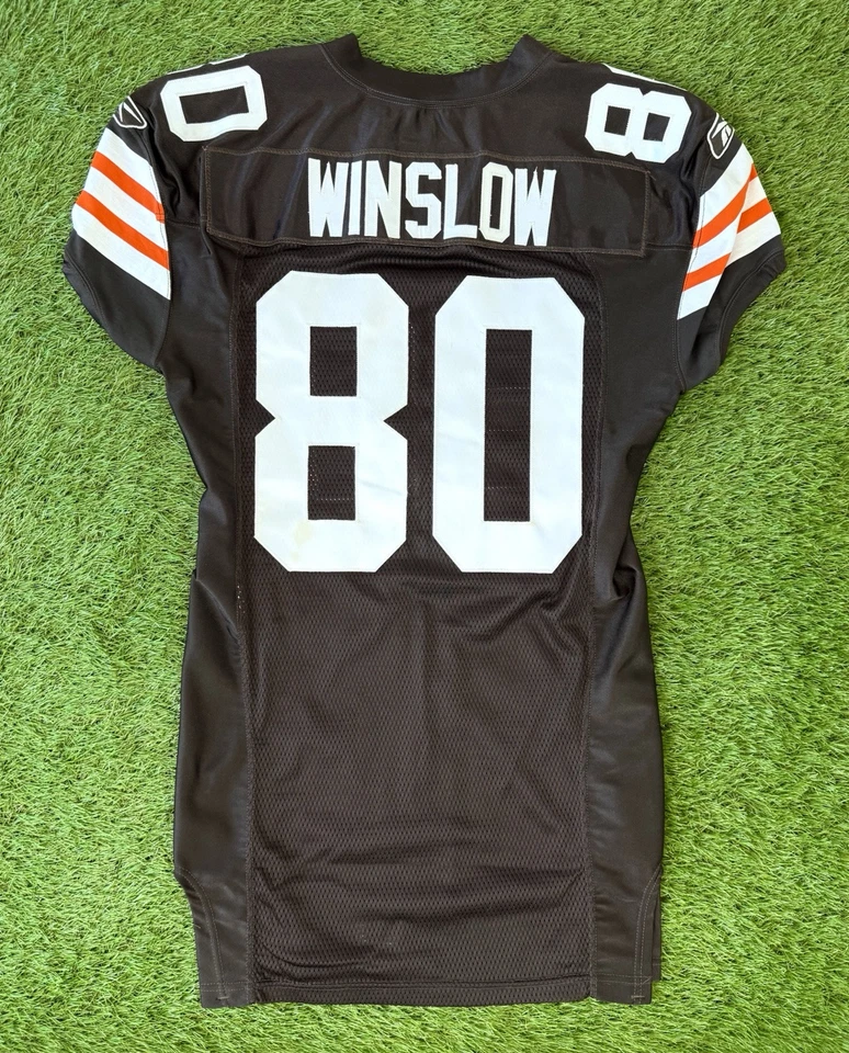 Camiseta de fútbol americano auténtica emitida por el juego del equipo 2006 de Kellen Winslow Cleveland Browns Foto 2 de 4