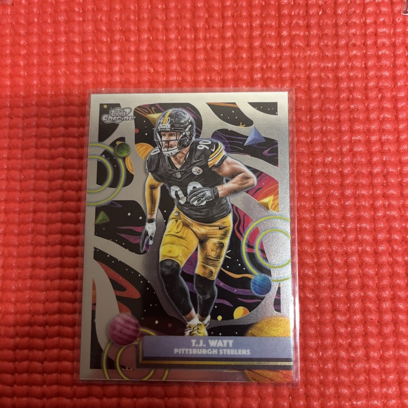 Topps 2025 Topps Chrome cosmic Football T.J. Watt Steelers 