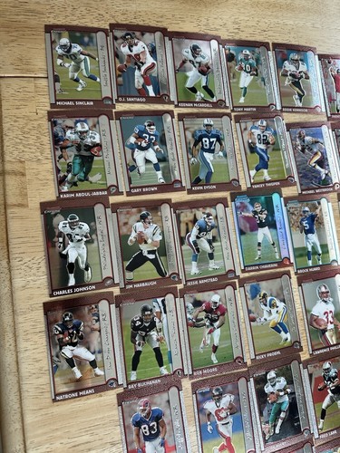 1999 Topps Chrome NFL Football 70 Card Lot Dunn Brunell Sharpe Keyshawn Bledsoe - Picture 2 of 13