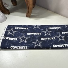 RARE NFL Dallas Cowboys Sports Team Logo Cotton Fabric Navy White 2 yds 31 in