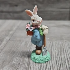 COTTONTAIL LANE Bunny Rabbit With Garden Rake EASTER Collectable Figure Midwest