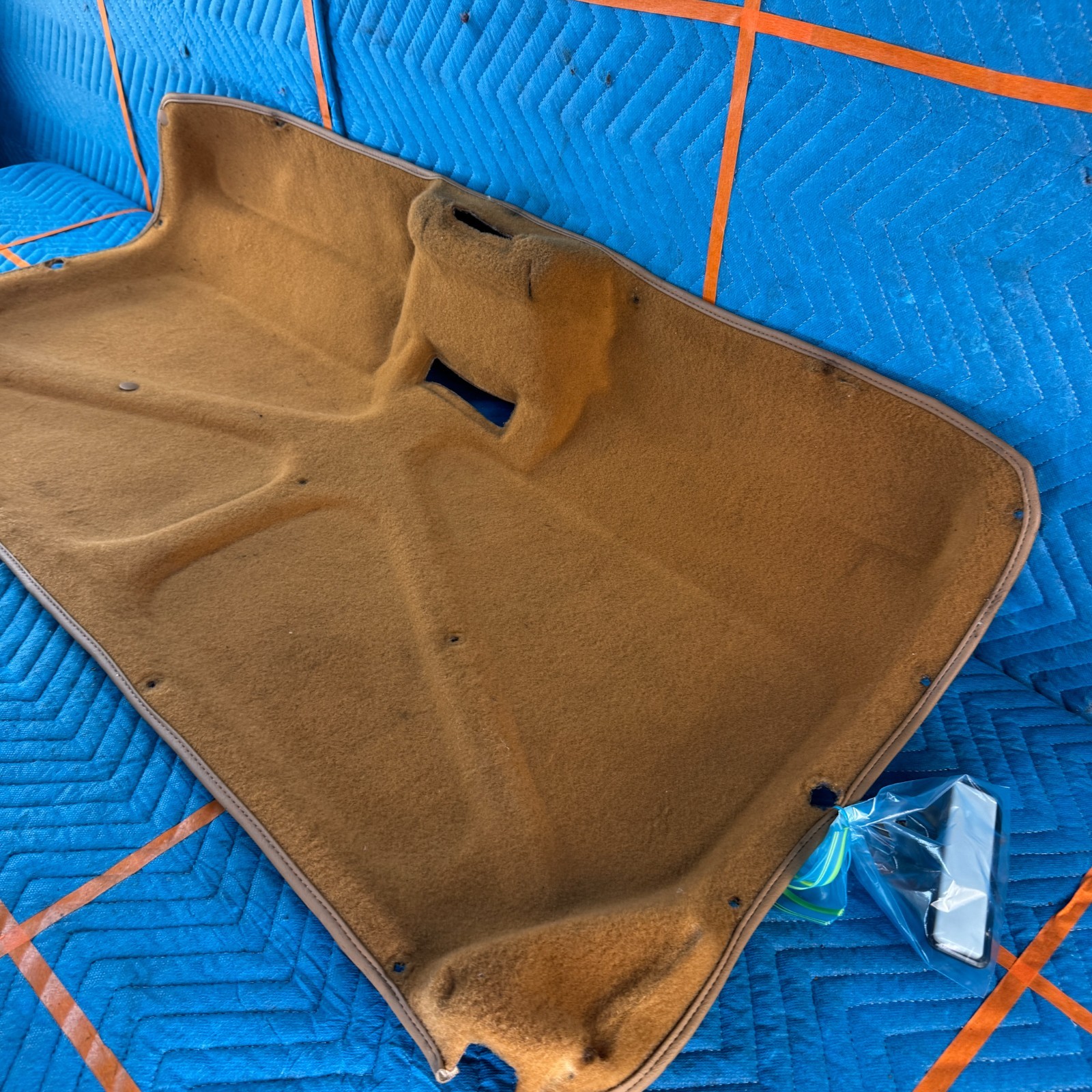 1989–1991 CHRYSLER TC MASERATI 46K Trunk Lid Soft Liner Ginger Tan OEM