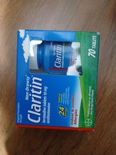 Claritin 24hr Non-drowsy Allergy Relief Tabs 70ct Loratadine 10mg Exp 12/2026