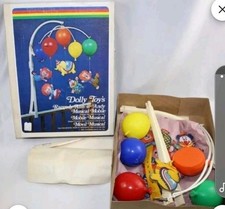 Vtg 80's Raggedy Ann  Andy Baby Musical Mobile Nursery Dolly Toys USA Orig. Box