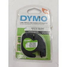 Dymo Letratag White Paper Label Refill 12mm 4m LT 91330