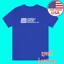 Carroll Shelby CS Racing Car Men's Royal Blue Size S to 5XL