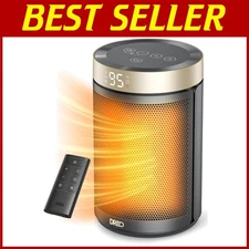 Portable Electric Space Heater with Thermostat & Remote