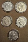 Lot of 5 Morgan Silver Dollars in capsules!