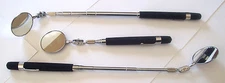 3 ROUND 27" FLEXIBLE TELESCOPING INSPECTION 2" MIRRORS 8014TM CUSHION HANDLE