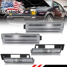 4x Clear Front Signal Side Marker Lights For 90-92 Vw Golf Mk2 Ii A2 Gti Jetta