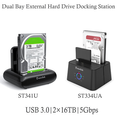 Dual Bay Docking Station SB 3.0 to SATA for 2.5/3.5'' HDD/SSD with Offline Clone