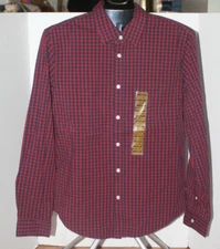 Men's GAP Button Down L/S Shirt - Merlot - Size Medium