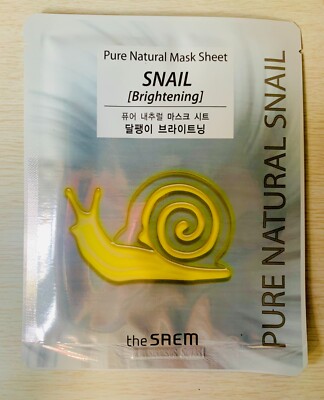 Pure Natural Skin Care Snail Brightening Korean Facial Face Mask Sheet 