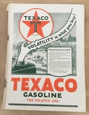 Texaco gasoline print ad 1925 vintage illustration retro art 20s automobiles car