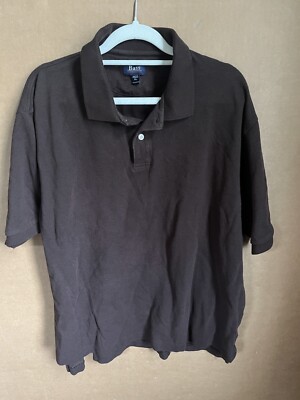 BASS Men's Brown Cotton Shirt XL Collared Short Sleeve