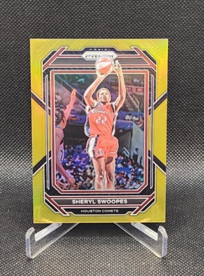 2023 Panini Prizm WNBA #100 Sheryl Swoopes Gold Prizm /10 Houston Comets SP