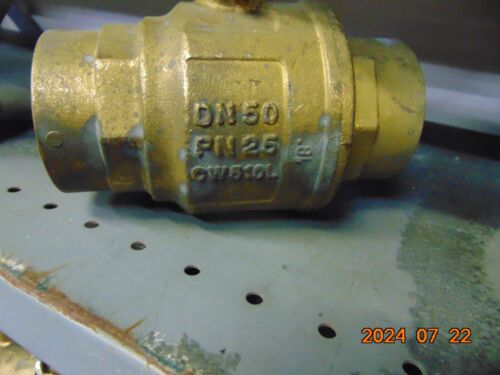 (1) FNW X416 2 in Brass Full Port Sweat 600# Ball Valve Low Lead Compliant 2 PC - Picture 3 of 3