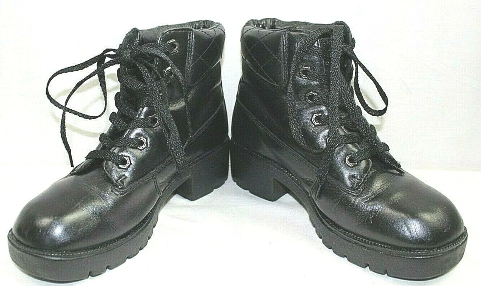 HARLEY DAVIDSON Mujer Botas Moteras Talla 7 M Cuero Superior Negro Excelente Estado Foto 3 de 4