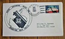  USCGC SOUTHWIND WAGB-280 1967 Naval Cover Operation Deep Freeze Cachet 12-23-67