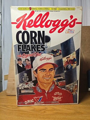 Vintage 1997 Kellogg s Corn Flakes Cereal Jeff Gordon 18 oz Full Box Sealed