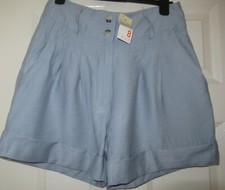 LADIES NEW PRIMARK LIGHT BLUE SHORTS size 8