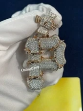 Father's Day Custom Any One Letter Pendant Gift In Genuine Moissanite 925 Silver