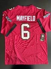 Baker Mayfield #6 Tampa Bay Buccaneers Red Men's On Field Jersey LARGE - NWT