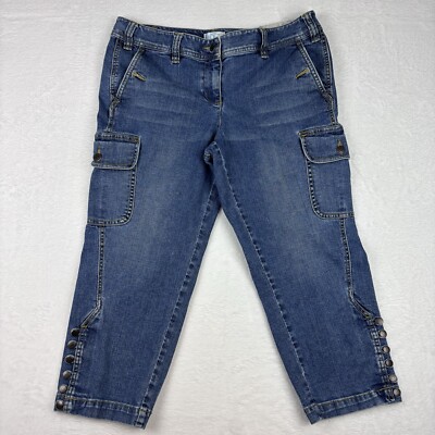Ann Taylor Loft Womens Size 12 Blue Low-Rise Capri Denim Jeans