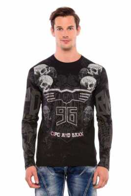 Cipo & Baxx LEGEND Mens Shirt Black CL386 all Sizes