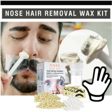 Nose Wax Kit Hair Waxing Kit Ear Body Hair Eyebrow Removal Wax Painless 50g