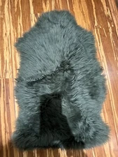 IKEA ULLERSLEV Sheepskin Green  2 ' 4" soft carpet floor decor holiday bath rug