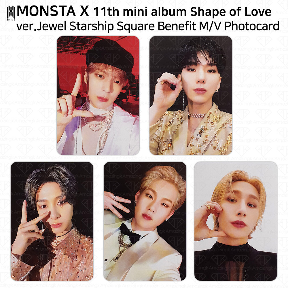 Monsta X 11th Mini Album Shape of Love Photocard Starship Benefit Jewel  Case ver