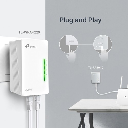 * TP-Link AV600 Powerline Wi-Fi KIT Qualcomm 30 TL-WPA4221 KIT AV600 Schwarz V5 - Afbeelding 6 van 7