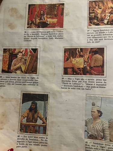 1976 SANDOKAN KABIR BEDI Tiger of Malaysia STICKERS ALBUM PORTUGAL RV7 - Picture 7 of 19