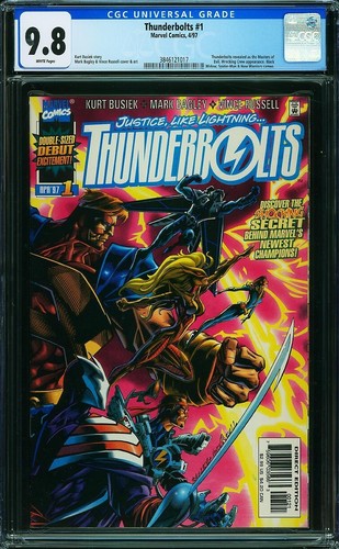 Thunderbolts (1997) #1 CGC NM/MT 9.8 Rare 2nd Print Pink Variant Cover MCU