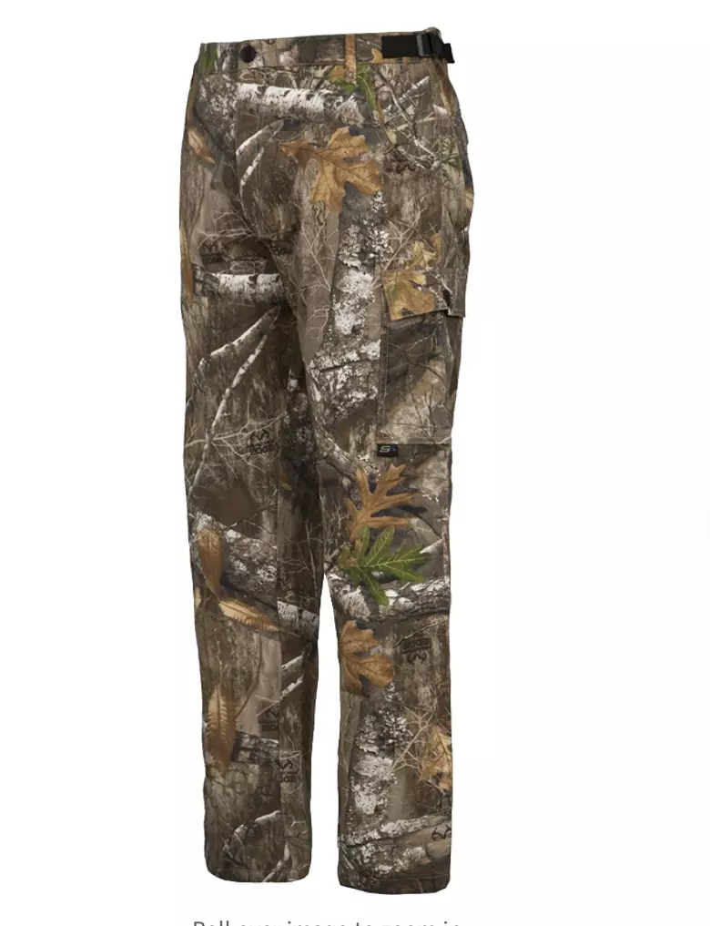 Men's REALTREE Camo 100% Cotton Six Pockets Hunting Camping Fishing Cargo  Pants