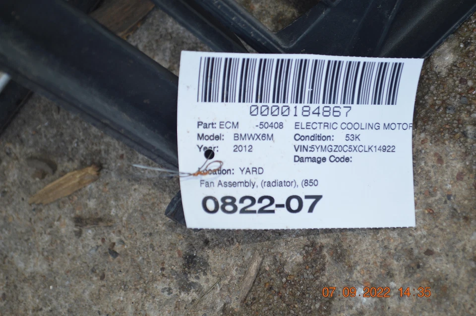 BMW X6 M 2010-2014 4,4 L motor ventilador de refrigeración cubierta del motor 850 vatios OEM Foto 3 de 3