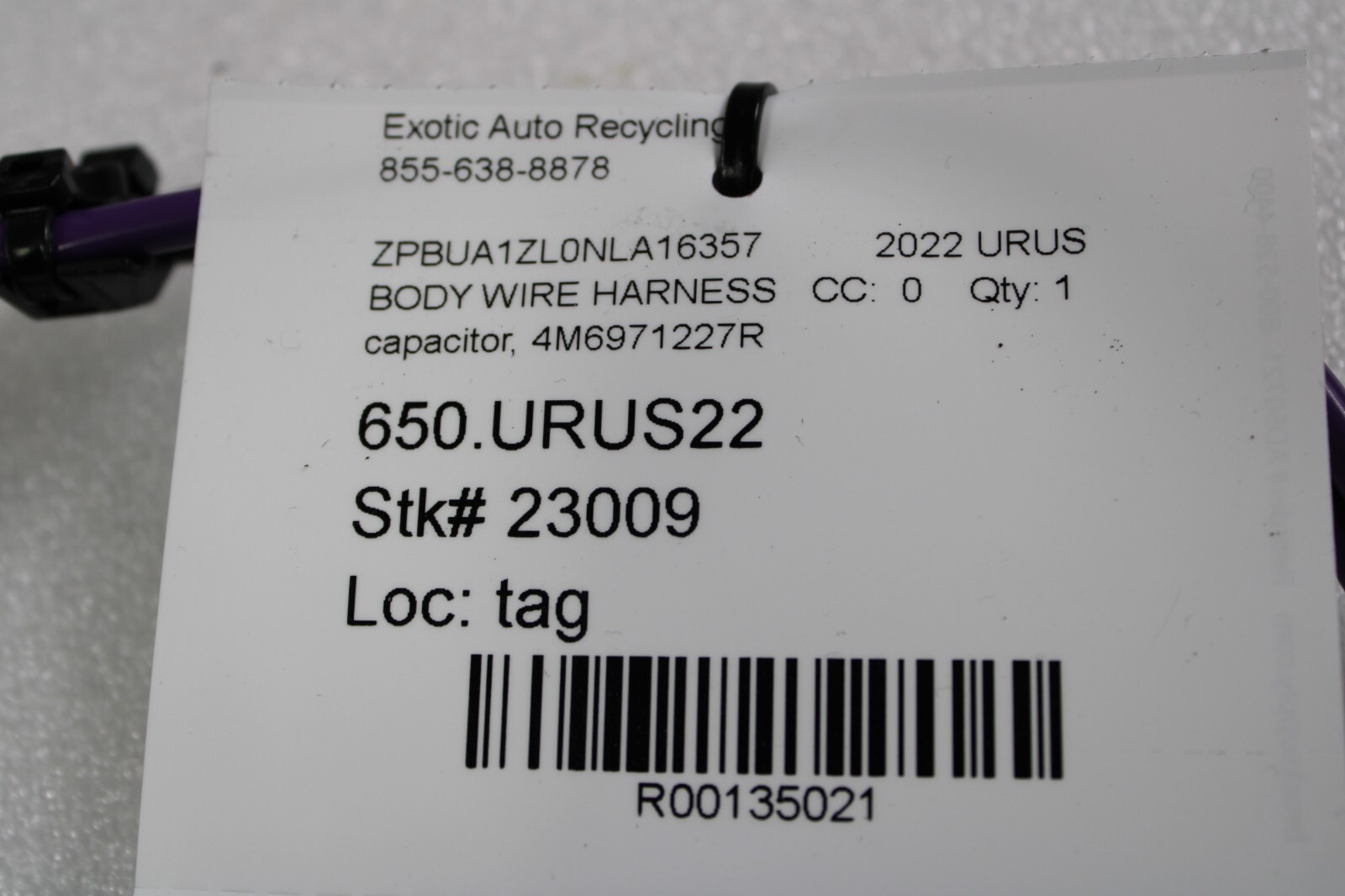 Lamborghini Urus, Capacitor Wire Harness, Used, 4M6971227R