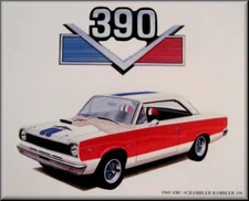 1969 AMC Rambler Scrambler 390 #2, Toolbox / Refrigerator Magnet, TOP QUALITY