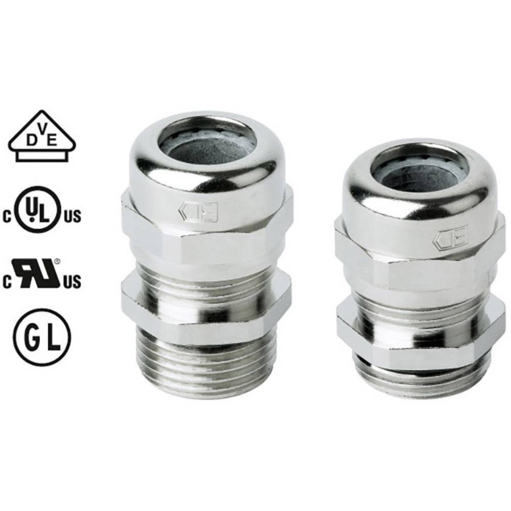 Jacob 50.663 M/EMV Pressacavo filettato EMC, con antistrappo M63 Ottone Ottone