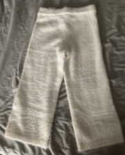 H M Girls 5T Soft Cozy Furry White Cream Pants w/ Stretch Pretty Free Shipping