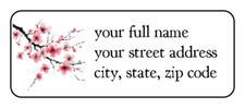 30 Cherry Blossom personalized return address labels stickers tags