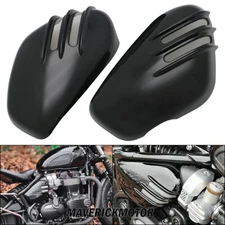 Black Battery Side Cover For Triumph Bonneville Bobber Speedmaster 1200 18-2022